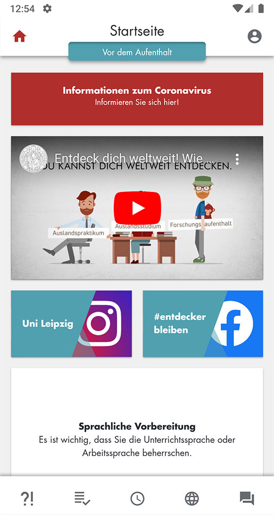 Entdecker-App Universität Leipzig